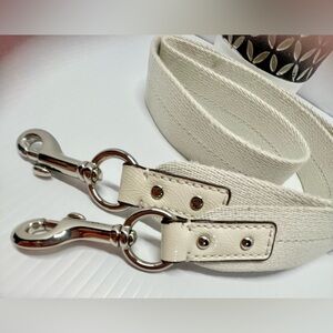 Coach Crossbody Webbed Strap Up to 53”
Cream w/cream patent leather